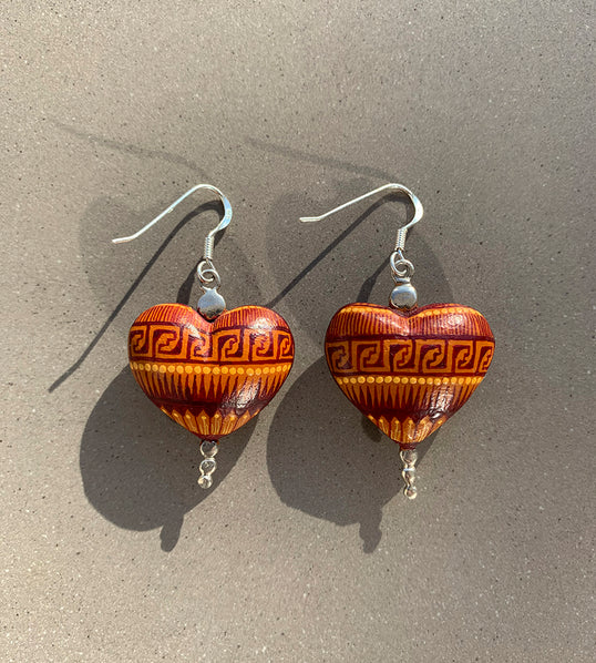 Aretes Corazón con Bolitas de Plata Jacobo y María Ángeles