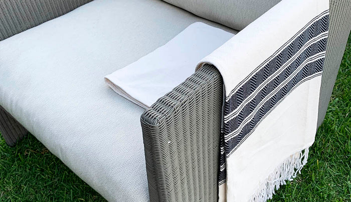 Frazada Rayas Negras Arte Zapoteco