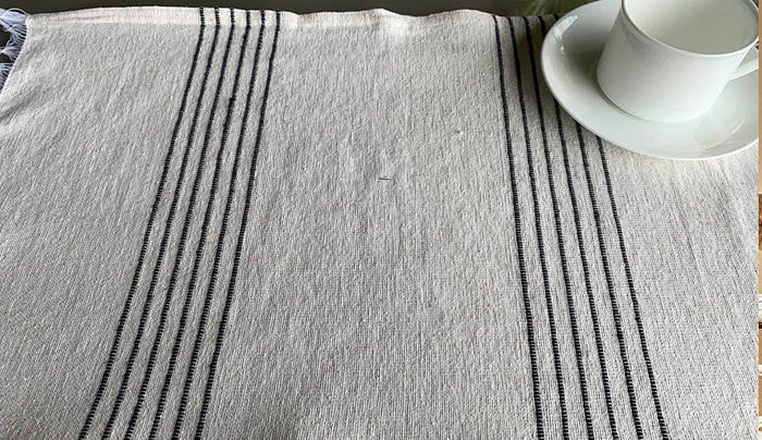 Mantelito Individual Líneas Negras Arte Zapoteco