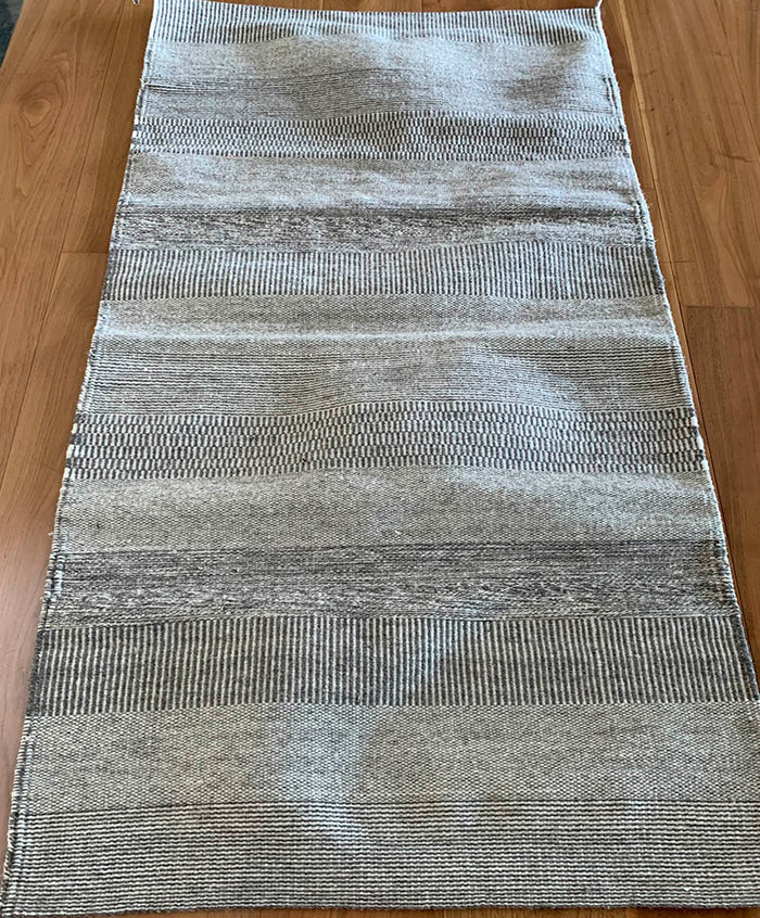 Tapete Rayas Gris Arte Zapoteco