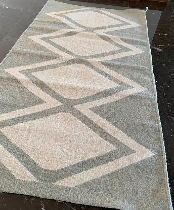 Tapete Gris Rombos Arte Zapoteco