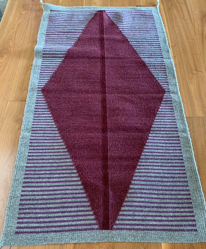 Tapete Rombo Morado Arte Zapoteco