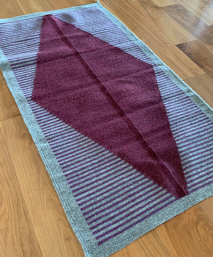 Tapete Rombo Morado Arte Zapoteco