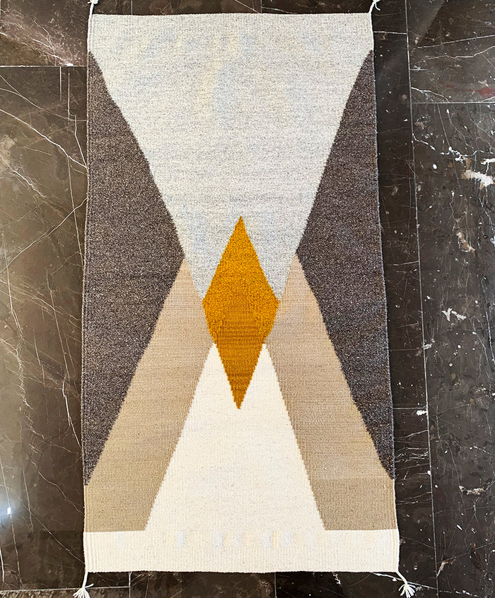 Tapete Rombo Dorado Arte Zapoteco