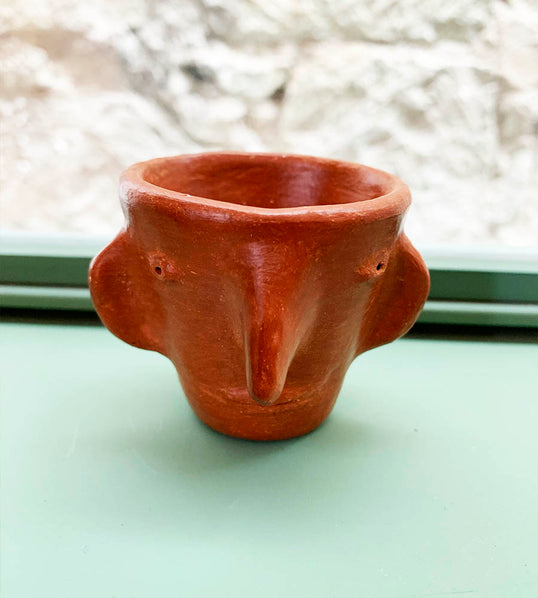 Vaso Mezcalero Cara Relieve