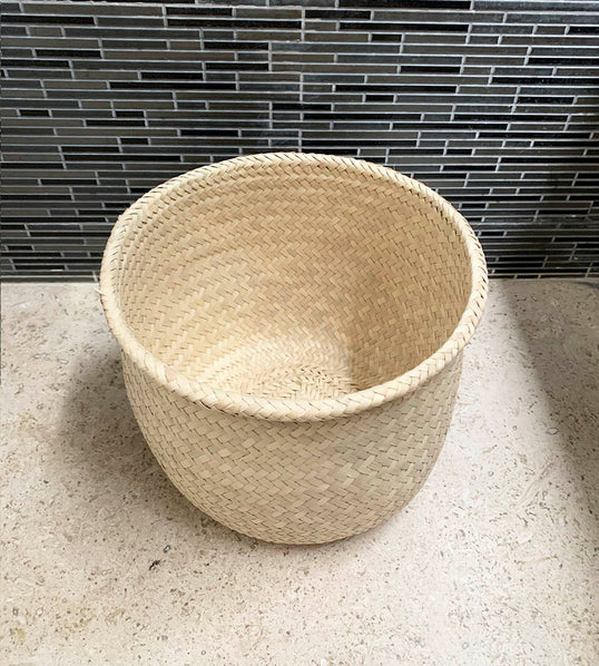 Palm leaf basket